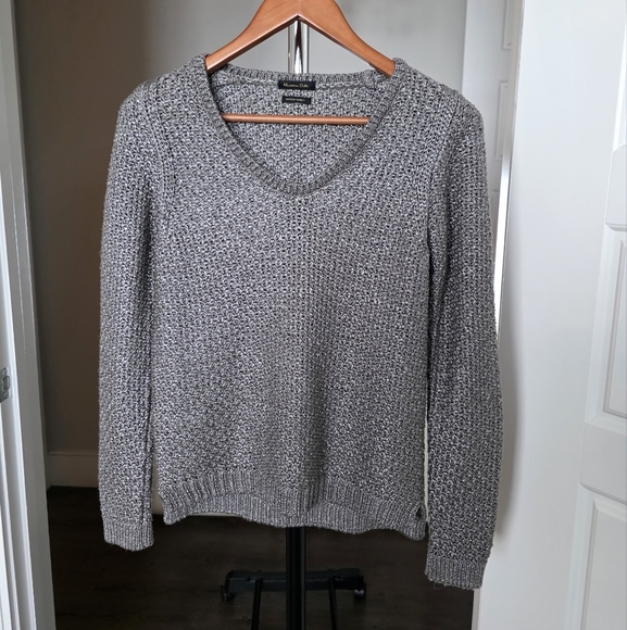 Massimo Dutti Shimmery Thread Open Knit Sweater in Grau Sz S - Picture 1 of 7